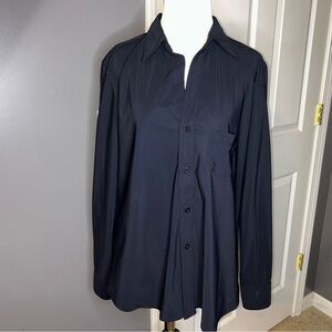 Amelia The Dee Black Button Down Long Sleeve Shirt Size Medium